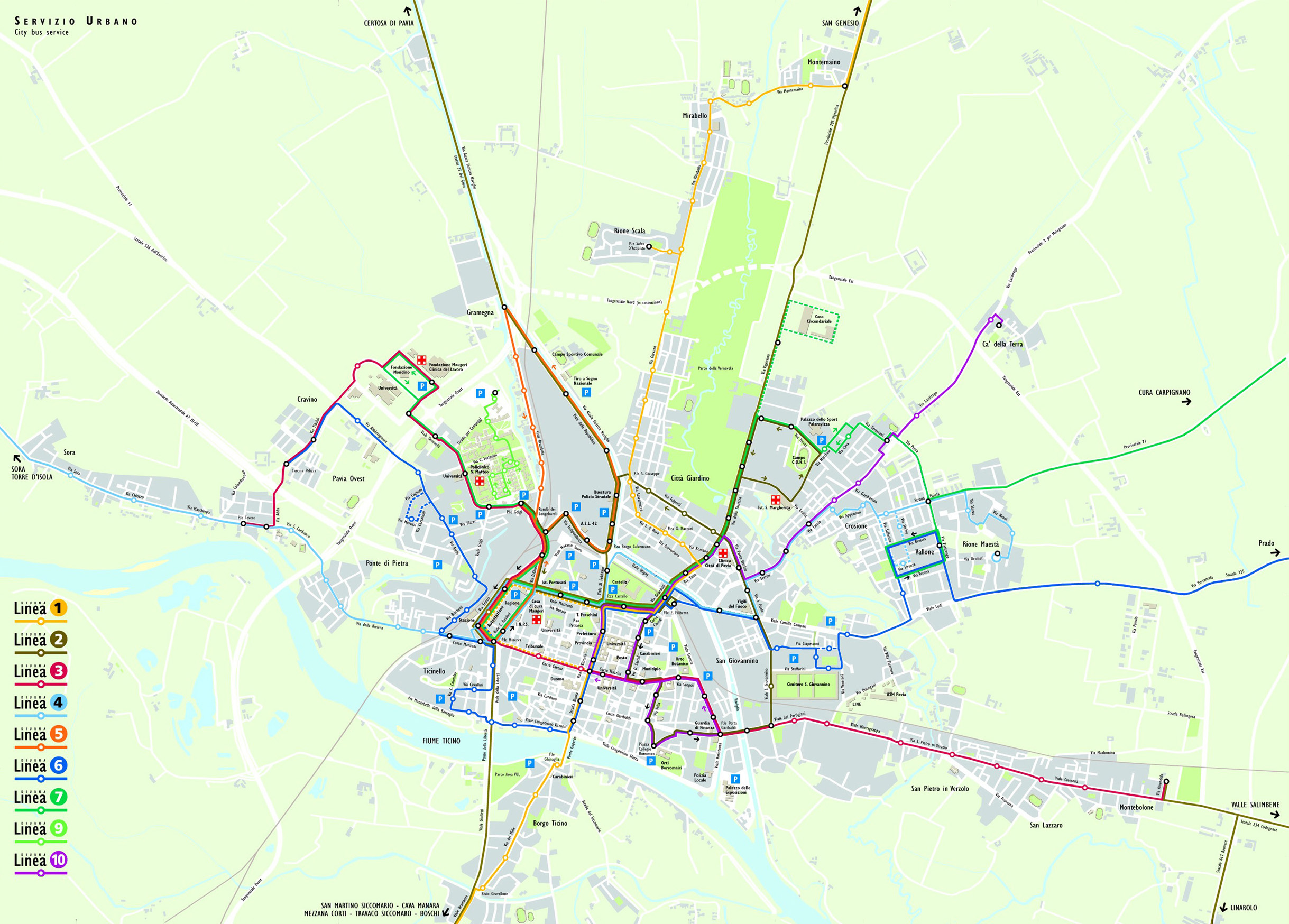 trasporti città di pavia