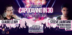 Pavia capodanno 3D in Piazza della Vittoria