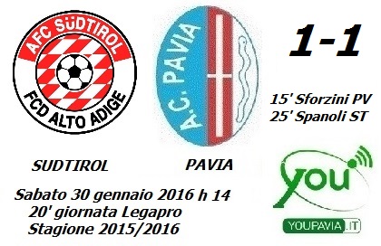 sudtirol pavia 1-1 2016-01